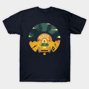 Car Into the Sunset Vinyl by Tobe Fonseca T-Shirt